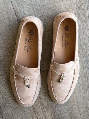 Loro Piana Summer Charm Walk Loafers 'Sandstone' EU 40